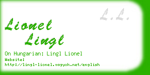 lionel lingl business card